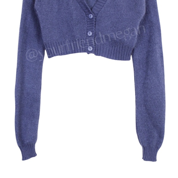 Nasty Gal Knit The Floor V-Neck Cropped Cardigan - Picture 3 of 12